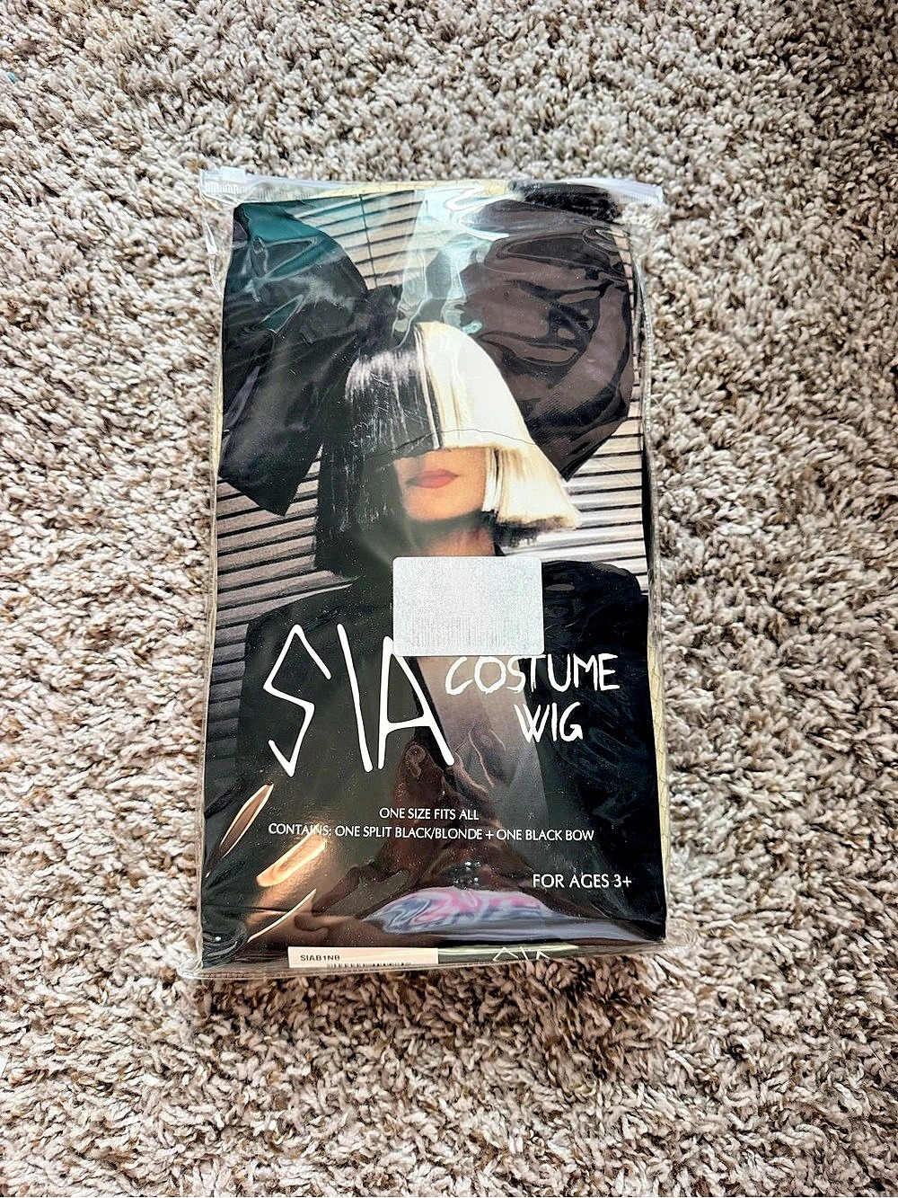 Crush Sia Costume Wig Black & Blonde NWT